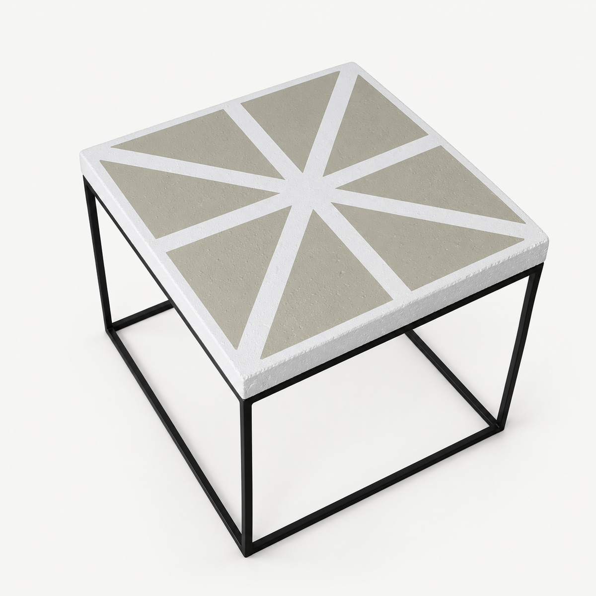 Kinnies — Bijzettafel | Starburst met zwart metalen onderstel